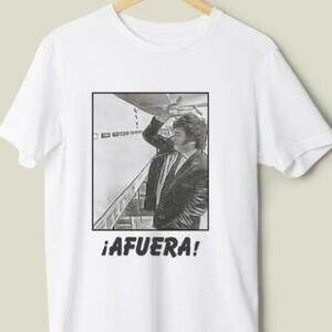 Javier Milei Afuera Political Graphic T-Shirt Statement Fan Gift Casual Street